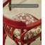 Fauteuils rembourrés en bois de hêtre rétro rouge