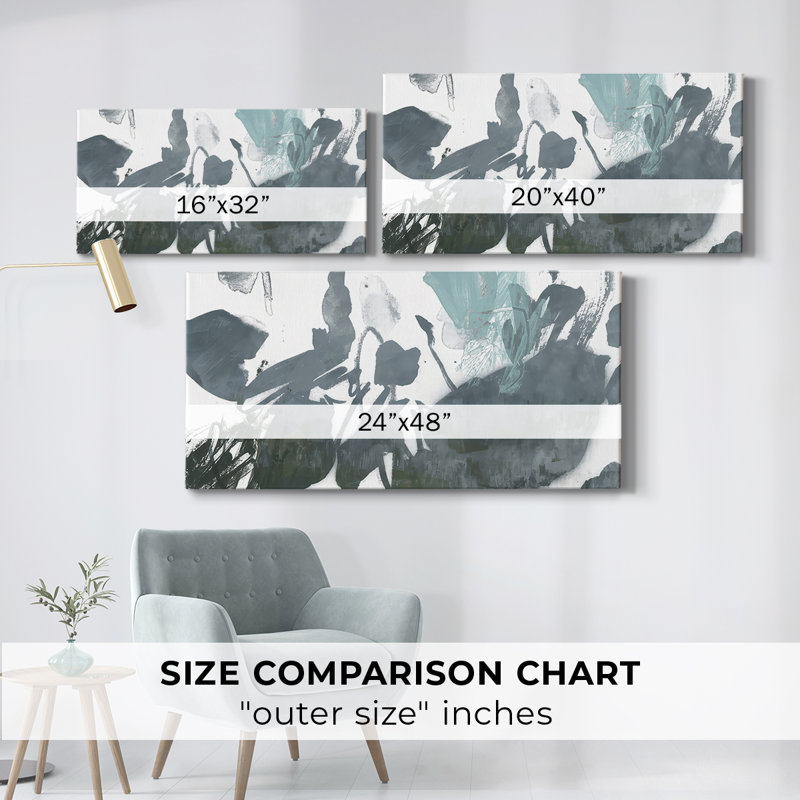 Word Bubble I - Toile tendue avec châssis - Prêt à accrocher, H 16 po x l 32 po
