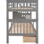 Lit superposé Twintwin en gris. Contreplaqué. Maximisez le rangement gris avec un rangement de tiroir. Structure solide et stable. Idéal pour l'organisation de la chambre à coucher. Un environnement de sommeil sécuritaire-78724215