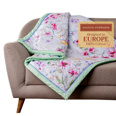 Jeté pour draps en coton doux et chaud et respirant Maison d'Hermine pour lit Filles Garçons Filles Hommes Hommes
