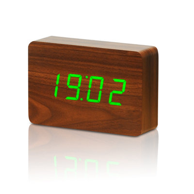 Digital Birch Solid Wood Electric Alarm Clock