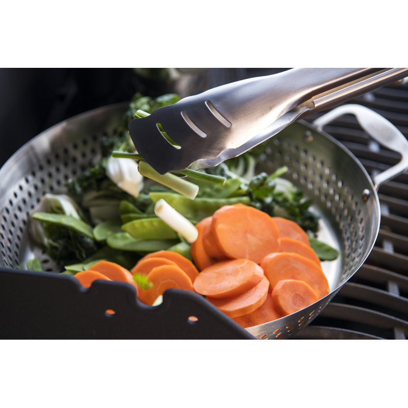 Wok de gril en acier inoxydable