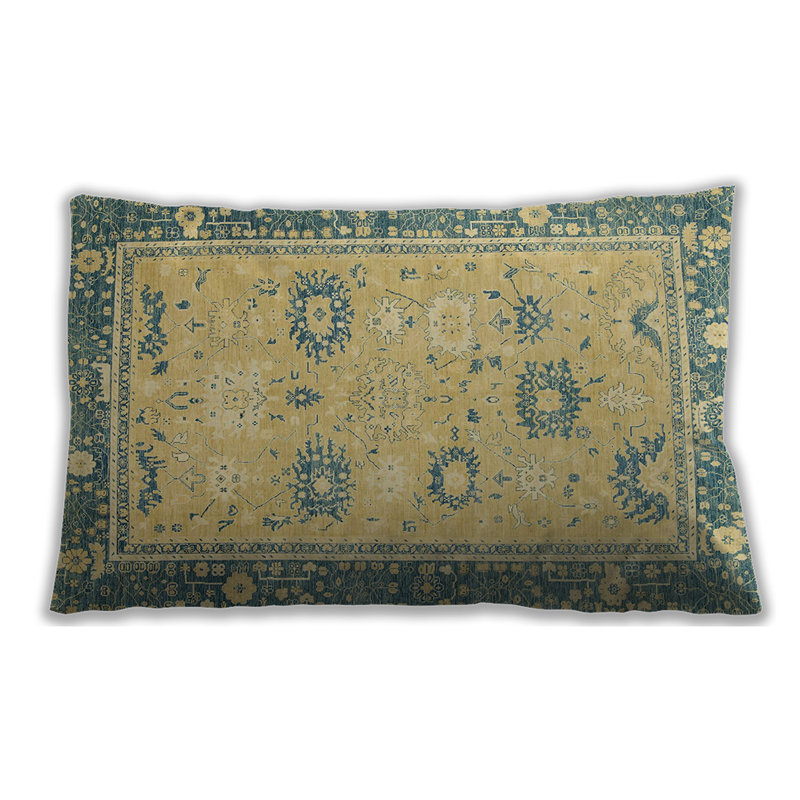 Damask Throw Pillow, Synthetic