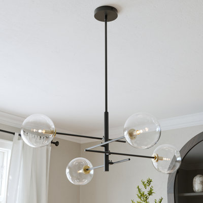 Lithopolis 4 - Light Glass Bubble Gold Ceiling Chandeliers