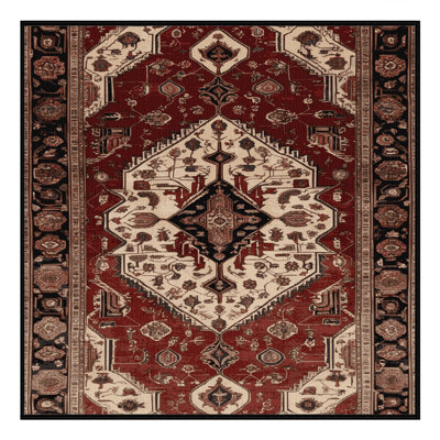 Tapis brun lavable à la machine