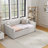 Upholstered Daybed Trundle Sofa Bed Vertical Stripes-871284234-871284228