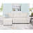 Gadalia L-Shaped Velvet Sleeper Sofa Reversible couch Pull Out Couch with storage chaise-20531760