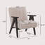 Chaise d'appoint moderne en sherpa avec structure en bois espresso-570399049