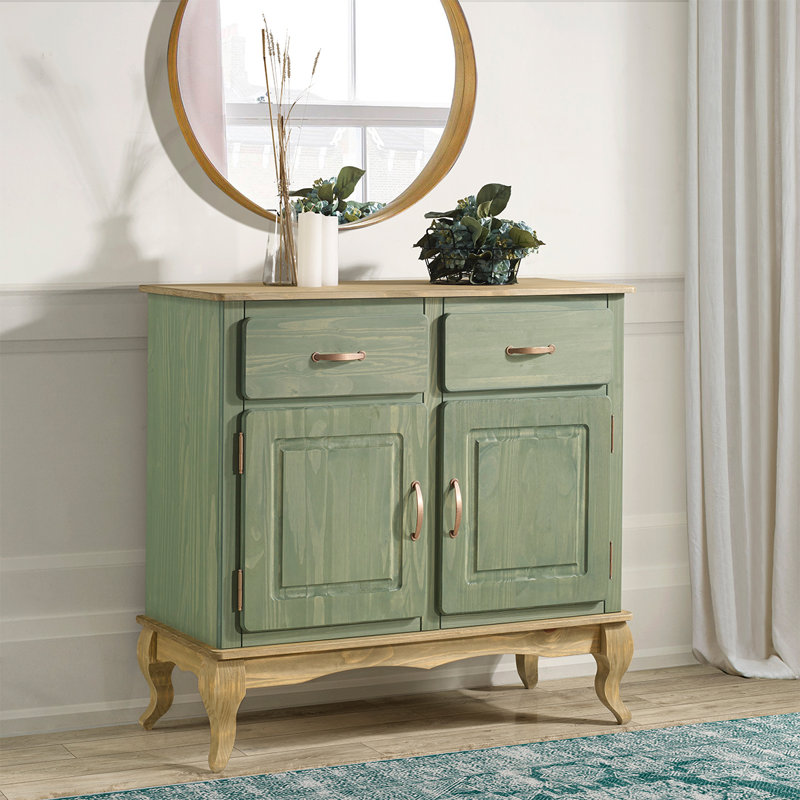Wellingborough 39.37'' Solid Wood Sideboard, Green