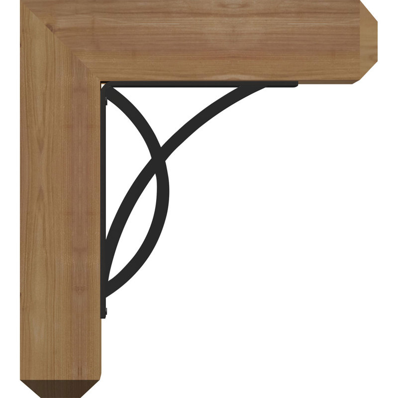 Support triple Ironcrest de 4 po Miller, H 14 po x P 11 1/2 po, Cèdre rouge de l'Ouest l 3 1/2 po x T 2 po (lisse