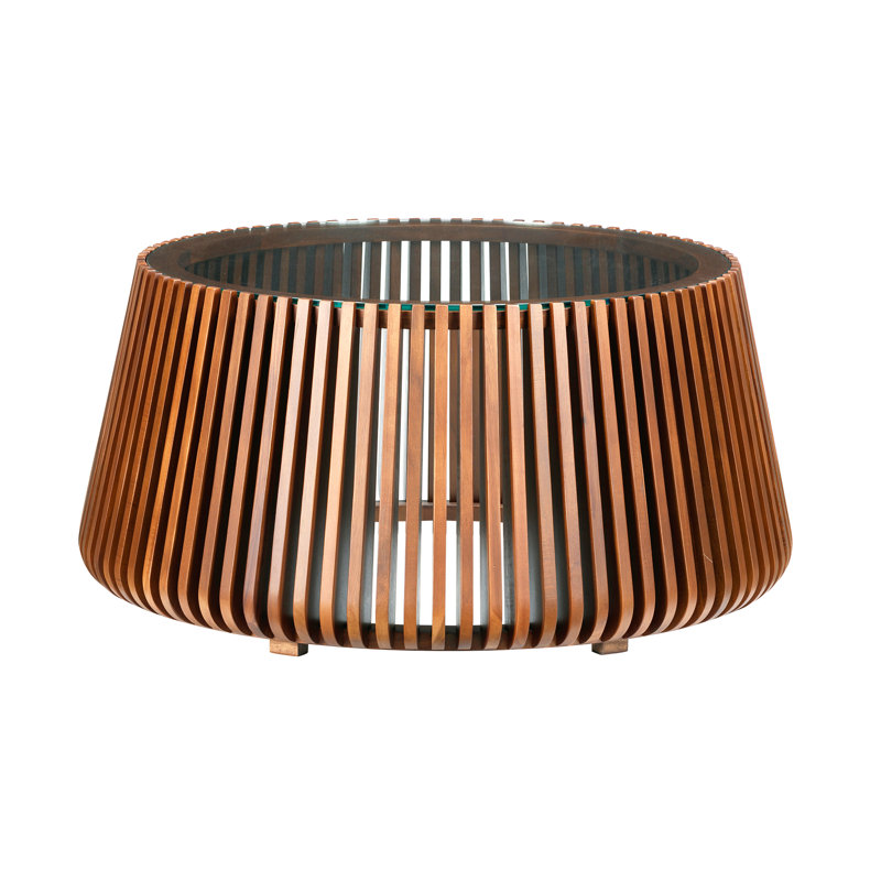 Table basse Pinkney Acacia, Clair, Brun miel