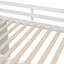 Lit mezzanine en bois pleine grandeur avec rangement intégré - aucun sommier nécessaire, stable et amp; Durable (L 93,3 po x l 57,6 po x H 61,4 po)-600639070