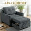 Fauteuil convertible sophistiqué à accoudoirs l 35 po Francesca-1401808093