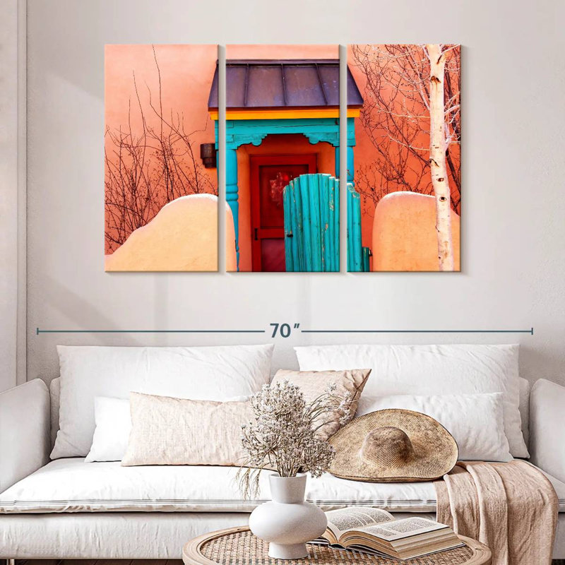 Porte colorée Lilie Santa Fe, H 32 po x l 50 po