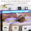 Cadre de lit moderne pour chambre à coucher, chambre d'amis, cadre de lit de chambre à coucher 1 pièce avec 2 tiroirs, lit à lumières DEL avec station de charge-1097263622