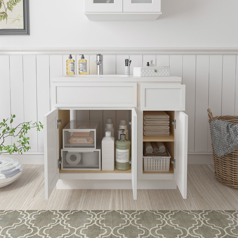 36'' Single Bathroom Vanity Base Only, White