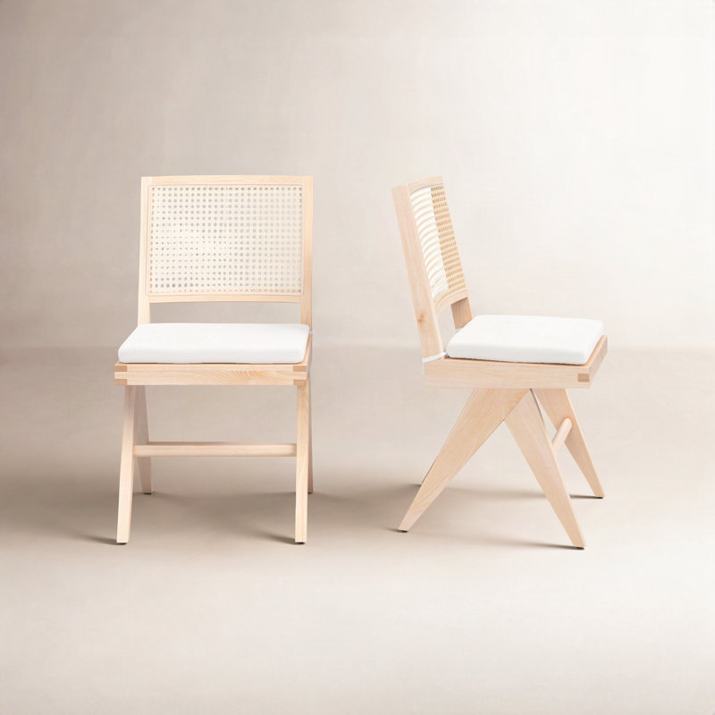 Josephina 16.9'' H Linen Upholstered Dining Chair, Natural