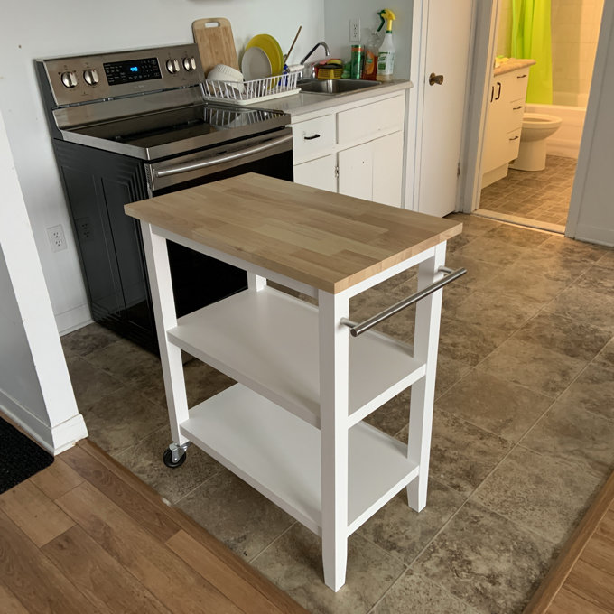 Raabe Solid Wood Kitchen Cart
