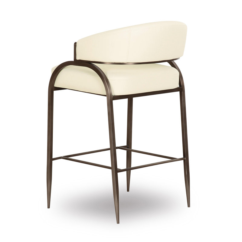 Lowther Tatum Performance Vegan Leather Counter Stool, Cream