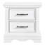 Table de chevet 2 tiroirs Timeless White