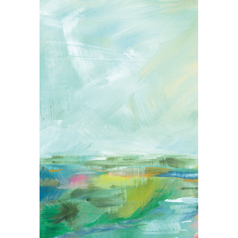 «Colorful Horizon Vertical I» par Sue Schlabach, reproduction d'art sur toile tendue, H 12 po x l 8 po
