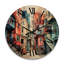 Horloge murale en bois massif Melentina-1797736298