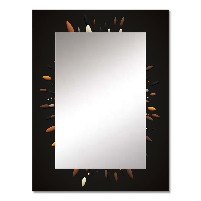 Pristine Spirit Spiritual Abstract VII - Geometric Decorative Wall Mirror, Modern Mirror, Printed Metal Art, 32" x 24"