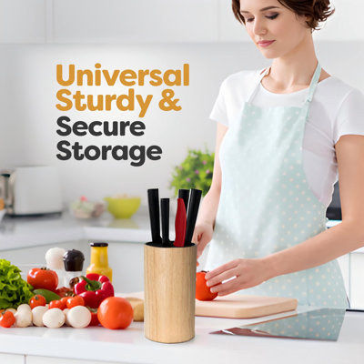 Universal Knife Block - Bloc à couteaux de comptoir sans couteaux - Porte-couteaux avec base antidérapante