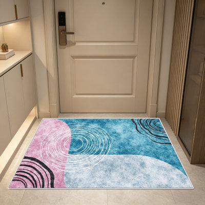 Tapis 1PC Ink Cross Lines, élégant tapis décoratif polyvalent, facile à nettoyer et à entretenir, pièce de mobilier idéale pour la chambre à coucher, le salon, le couloir, le vestibule, le dortoir et le bureau afin de rafraîchir l'ambiance intérieure de votre maison