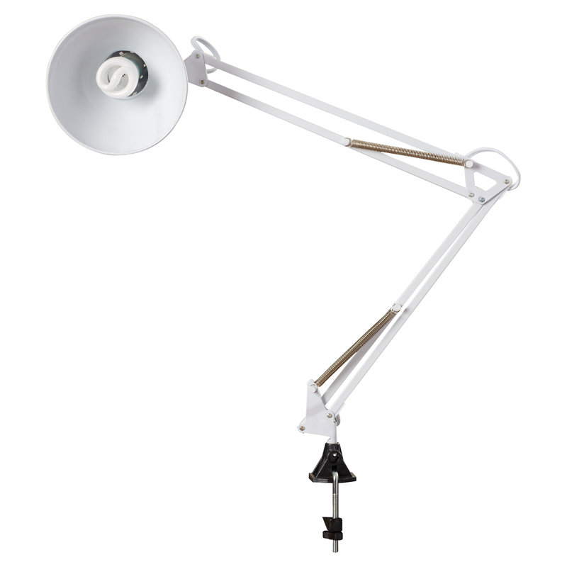 Hudspeth 36" LED Desk Lamp with Clamp Base, White
