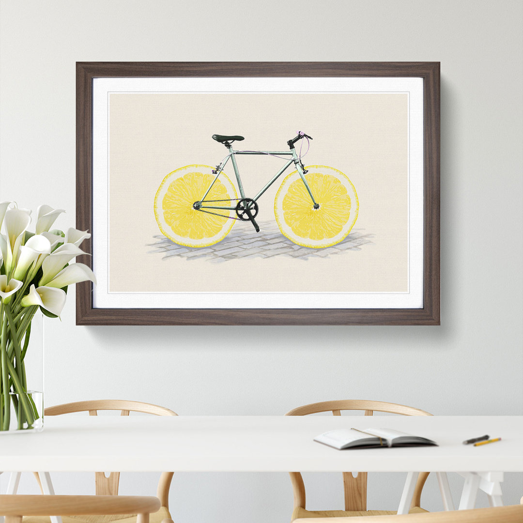 Lemon Bicycle - Picture Frame Painting