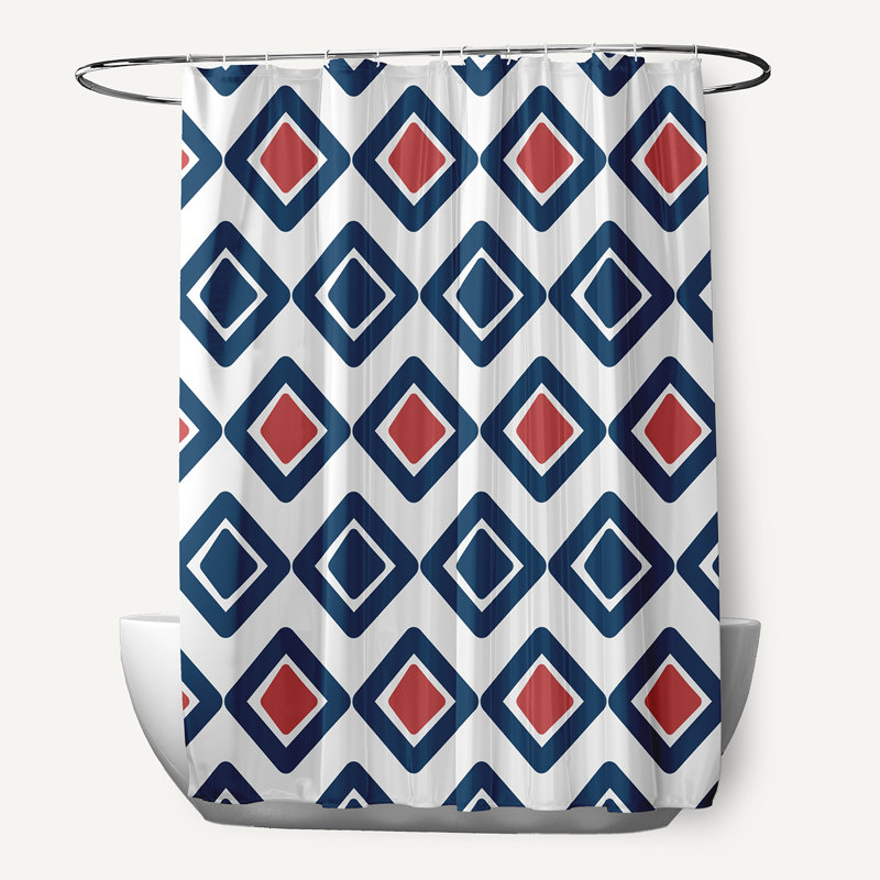 Rideau de douche simple Ferrier, Bleu