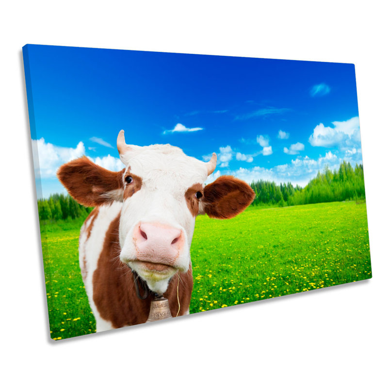 Cow Face Farm - Wrapped Canvas Art Prints, 30.5cm H x 45.7cm W x 2cm D