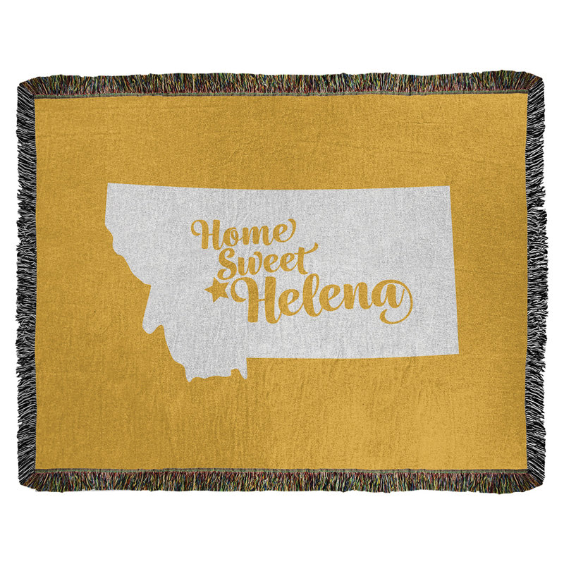 Jeté en coton hélène montana, 50 po x 60 po, Jaune