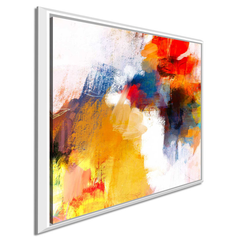 C'est une fête I - Peinture, Cadre flottant blanc, H 27,5 po x l 27,5 po x P 2 po