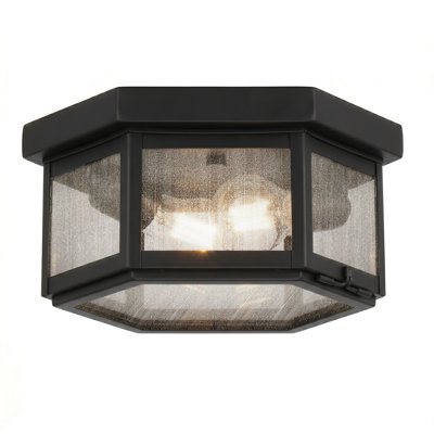 Brass Traditions - Branford - 2 lumières - 28 cm - Noir mat - Laiton massif - Semi-encastré