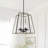 4-Light matte black iron dimmable glass pendant lamp