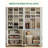 Shoe Storage Cabinet with Doors, 30 Pairs Free Standing Closet Organizer, 8.8" Widened Cell Wood Shoe Shelves, 10 Tiers Vertical Shoe Rack for Entryway, Bedroom, Rustic White
