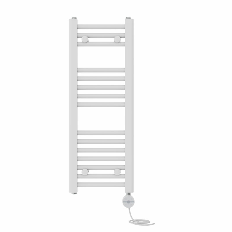 Delyth Straight Towel Rail Heated Towel Rails, White, 80cm H x 30cm W x 3cm D