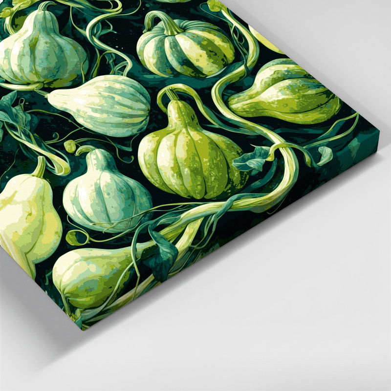 Art mural sur toile vert, H 11 po x l 14 po