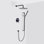 Metro 2-Way Pressure Balance Trim Complete Shower Set - Wall Mount - 12" Brass/Matt Black
