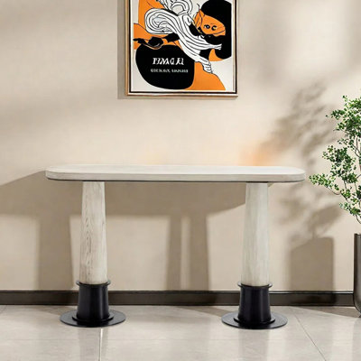 Table d'entrée en bois massif de style rétro