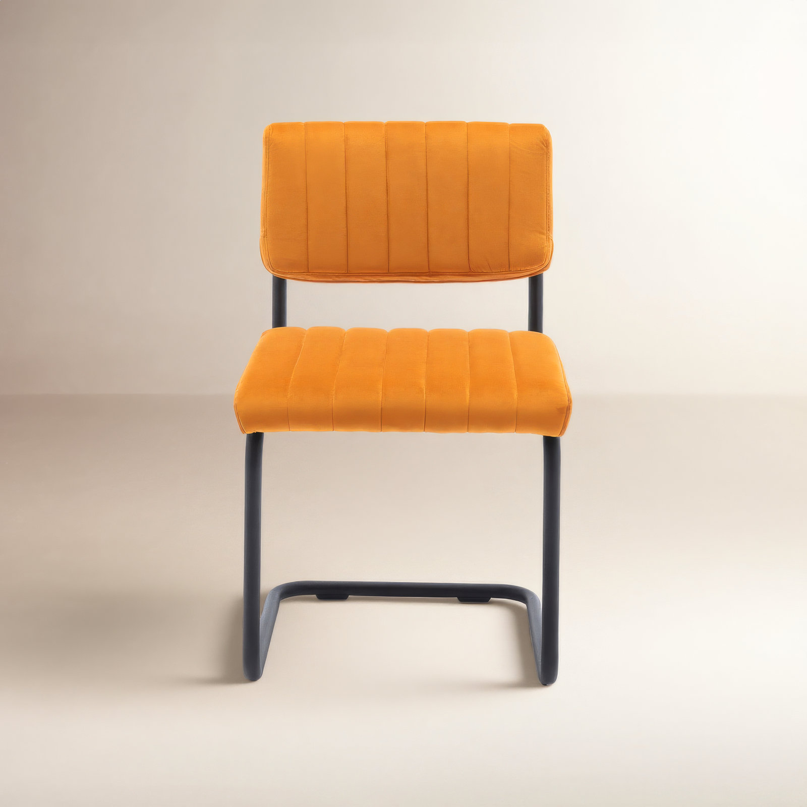 Estes Velvet Side Chair, Cognac Velvet