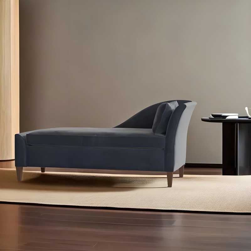 Méridienne simple et moderne, Orienté à droite, Bleu très foncé