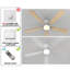 132cm 5 - Blade LED Ceiling Fan with Remote Control and Light Kit Included