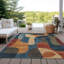 Tapis bleu marine Xhevrie intérieur / extérieur lavable à la machine-673457967