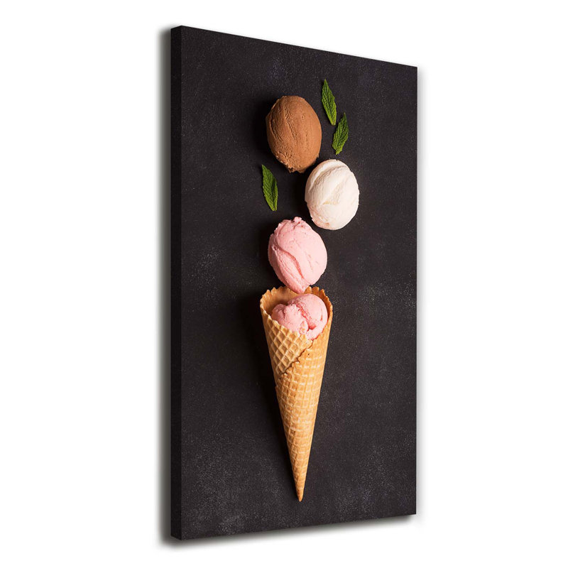Ice Cream in a Wafer 1 Piece Wrapped Canvas Wall Art