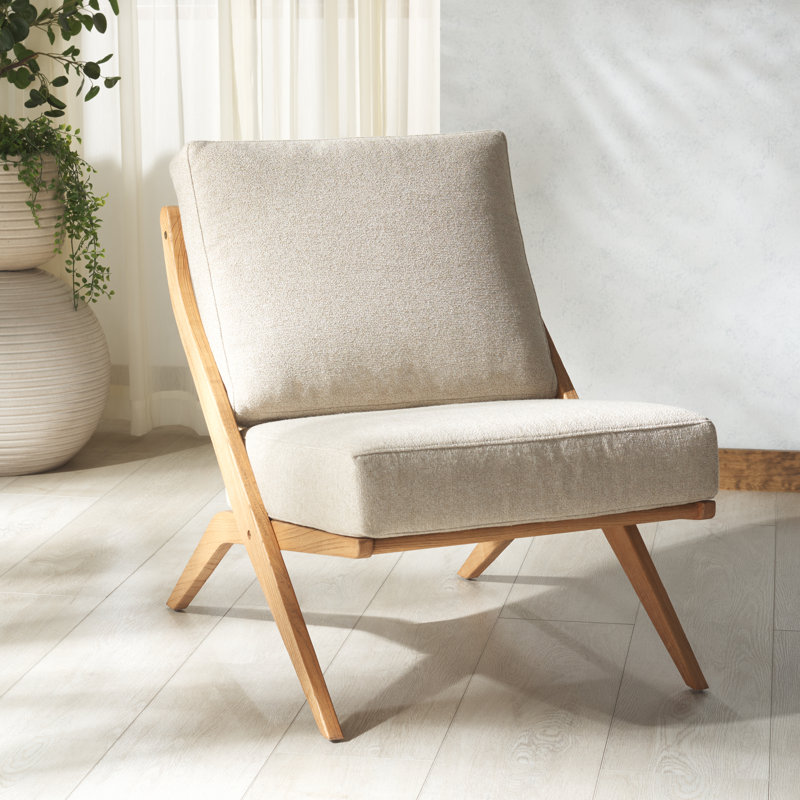 Fauteuil d'appoint scandinave Rashona, Naturel