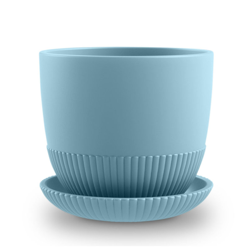 Emaliya Pot Planter, 20.1 cm H x 15.2 cm W x 15.2 cm D, Light Blue