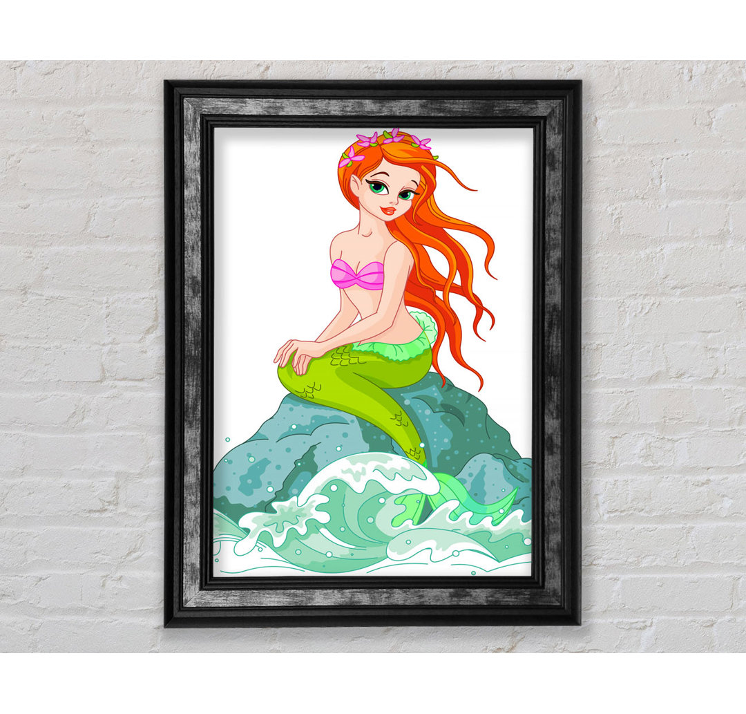 Mermaid Splash - Einzelner Bilderrahmen Kunstdrucke